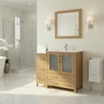 thumbnail image 3 of Vanity Art 42" Single Sink Freestanding Bathroom Vanity Set with Ceramic Top and Mirror, 3 of 9