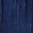 thumbnail image 6 of Women's Floral Embroidered Maxi Skirt - Over-Dyed Long Peasant Skirt, Ankle Length by CATALOG CLASSICS - Denim Blue - 4X, 6 of 7