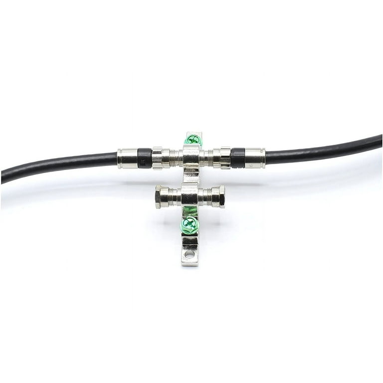 3' Feet, White RG6 Coaxial Cable (Coax Cable) with Weather Proof  Connectors, F81 / RF, Digital Coax - AV, Cable TV, Antenna, and Satellite,  CL2 Rated