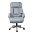 thumbnail image 6 of Office Factor Leather Office Chair, Fully Adjustable Big and Tall Office Chair, Swivel Office Chair with Castor Wheels, 500 Lbs Rated Leather Executive Chair (Gray), 6 of 6