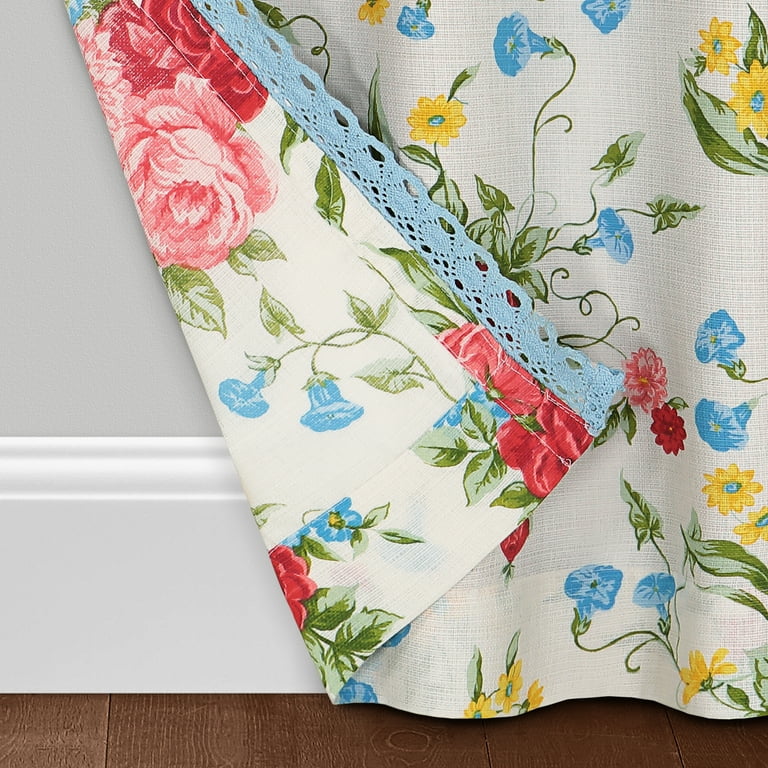 The Pioneer Woman Sweet Rose Textured Light Filtering Curtain