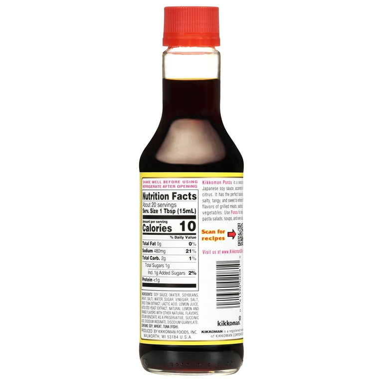 Kikkoman, Ponzu Citrus Sauce, 10 Fl Oz, Versatile Marinade & Dip