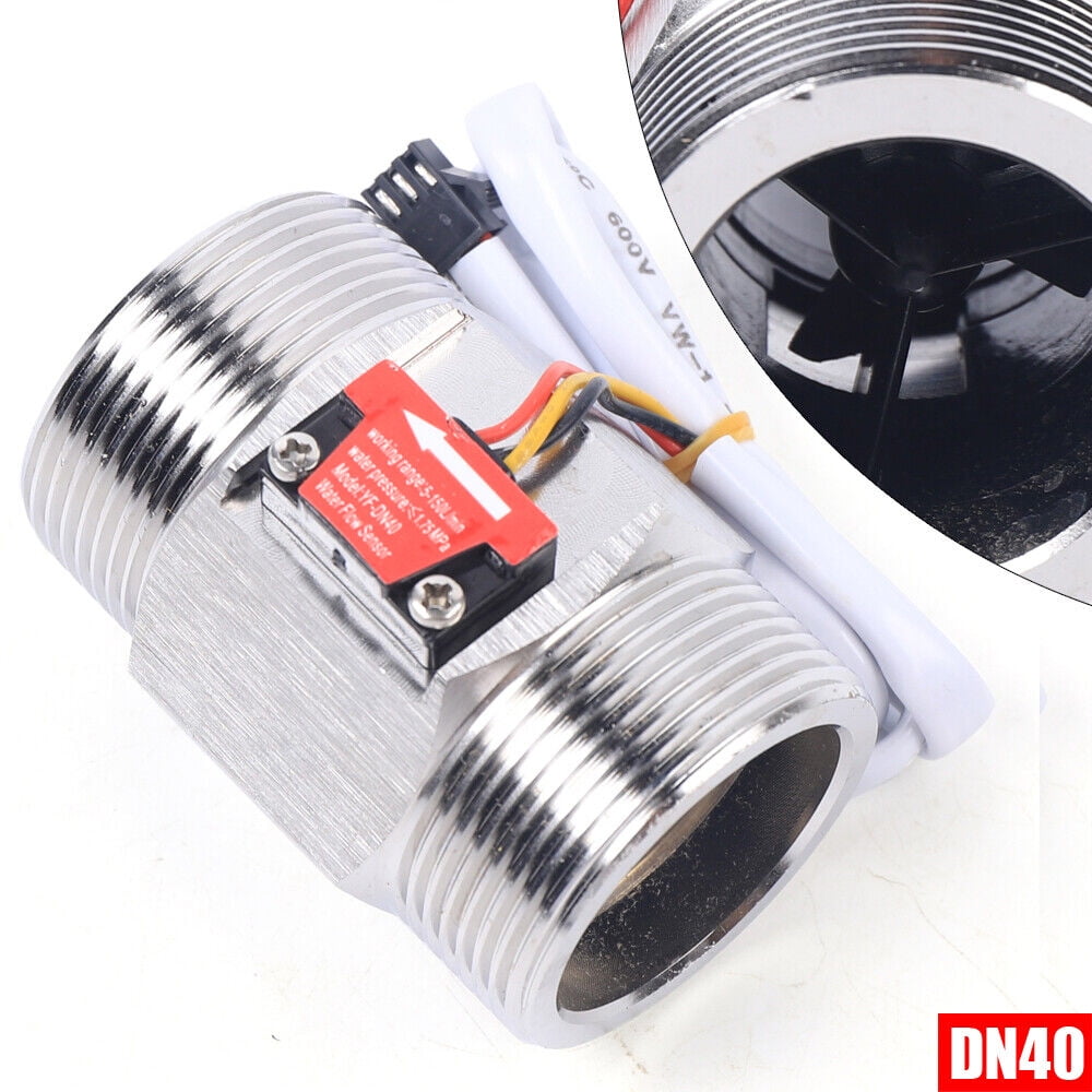 SHZICMY 1.5“ DN40 Water Flow Sensor Switch Stainless Steel Hall Effect