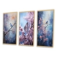 thumbnail image 3 of Designart "Pointillism Art of Enchanted Winter Frost II" Animals Framed Wall Art Set Of 3 - Multi-Color Forest Winter Frame Gallery Set For Office Decor, 3 of 6