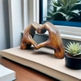 thumbnail image 6 of Taicans Heart Hand Sculpture,Wood Grain Home Decor,Mother's Day Gifts,for Room Shelf Coffee Table Dining Table Centerpiece,Birthday Gifts and Memorial Gifts for Women,Girlfriend Girls Mom, 6 of 6