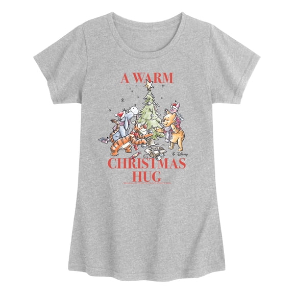 Winnie the Pooh - Christmas Crew - Youth Girls Fitted Short Sleeve T-Shirt