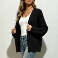 thumbnail image 4 of Women's Long Sleeve Knit Cardigan Dressy Casual Open Front Loose Sweaters Plus Size Fall Fashion Long Outerwear Size S-3XL, 4 of 7