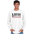 thumbnail image 5 of Life Is Better With Burgers Wimpy Long Sleeve TShirt Men Women Brisco Brands M, 5 of 6