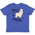 thumbnail image 3 of Inktastic Meemaw's You Say Alpaca My Bags Youth T-Shirt, 3 of 5