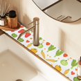 thumbnail image 2 of Yayeee Faucet Mat for Kitchen Sink 14.7" Diatomite Long Splash Guard Pad, White Vegetables Pattern, 2 of 7