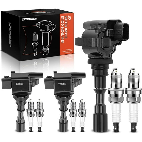 A-Premium 6x Ignition Coil Pack and 3x Iridium Spark Plugs Compatible with Kia Sorento 2003 2004 2005 2006 V6 3.5L Replace# 2730039800