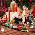 thumbnail image 4 of Toyvian Christmas Train Set Electric Train Toy with Sound Light Railway Tracks for Kids Gift Under The Christmas Tree, 4 of 7