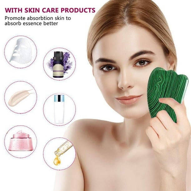 Herramienta para esculpir la cara Gua Sha Piedra Gua Sha Herramienta facial Gua Sha para el cuerpo de los dedos de la cara