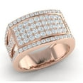thumbnail image 1 of 2ctw Round Cut Diamond Prong Cluster Split Shank Men's Wedding Band Anniversary Ring Solid 10K Gold GH SI1, 1 of 3