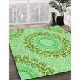 thumbnail image 3 of Ahgly Company Machine Washable Indoor Round Transitional Jade Green Area Rugs, 8' Round, 3 of 7