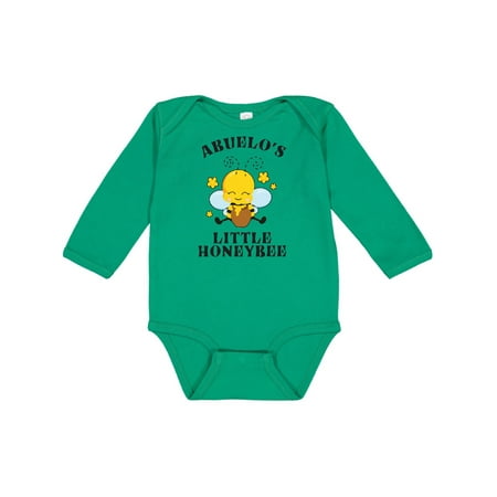 

Inktastic Cute Bee Abuelo s Little Honeybee with Stars Gift Baby Boy or Baby Girl Long Sleeve Bodysuit