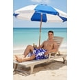 thumbnail image 4 of LA LEELA Men's Swimwear Beach Summer Pareo Long Sarong Wrap One Size Cobalt, Floral Vacation Holiday Party, 4 of 4
