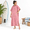 Pink, variant on Pink Microfiber Polyester Surf Poncho Changing Robe, Adult Unisex Wearable Towel