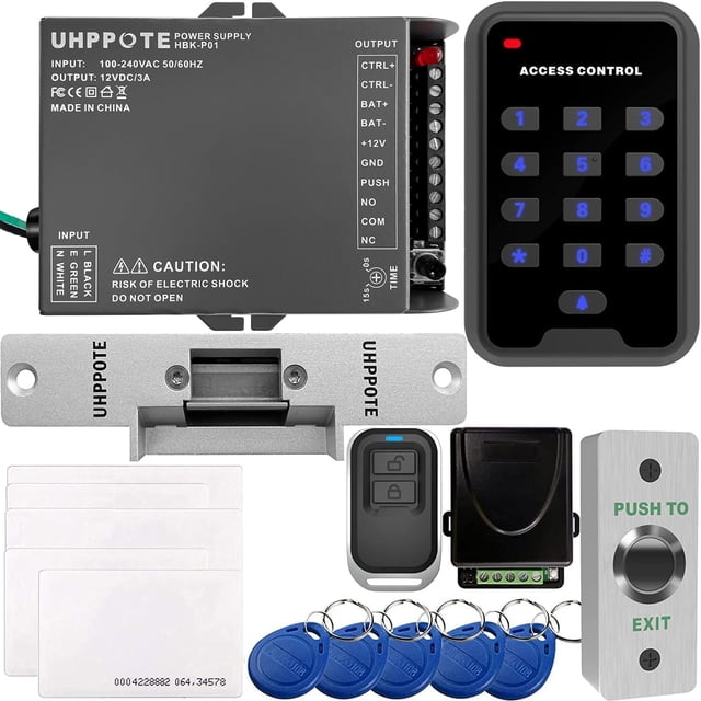 Kit de control de acceso UHPPOTE RFID EM ID de 125 kHz con Strike Lock