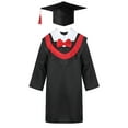 thumbnail image 1 of Miaeowve Robe de Graduation pour Enfants Garçons Filles École Primaire avec Pompon Uniforme Accessoires Photo Rouge 7-8, 1 of 7