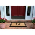 thumbnail image 7 of A1HC Black/Beige 18 in x 30 in Front Door Mat Coir PVC Classic Border Entryway Mat Heavy Duty Boot Scrapper Monogrammed Doormat, 7 of 7