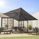 thumbnail image 2 of Parasol rectangular desplazado 3 x 4 m - Wimereux - Gris - Parasol desplazado inclinable en 6 posiciones, girado 360°. esquí esquí Gafas de esquí, 2 of 5