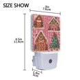 thumbnail image 4 of Yayeee LED Night Light for The Home Plug in With Light Sensors 2 Pack, Brown Gingerbread Houses, 4 of 6