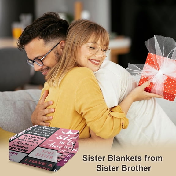 Sister Throw Blanket Gifts for Sister Birthday Gifts from Sister Brother Sister in Law Christmas Birthday Gifts Sister in Law Wedding Gift Graduation Gift for Her Christmas Blankets for Kid 40x50