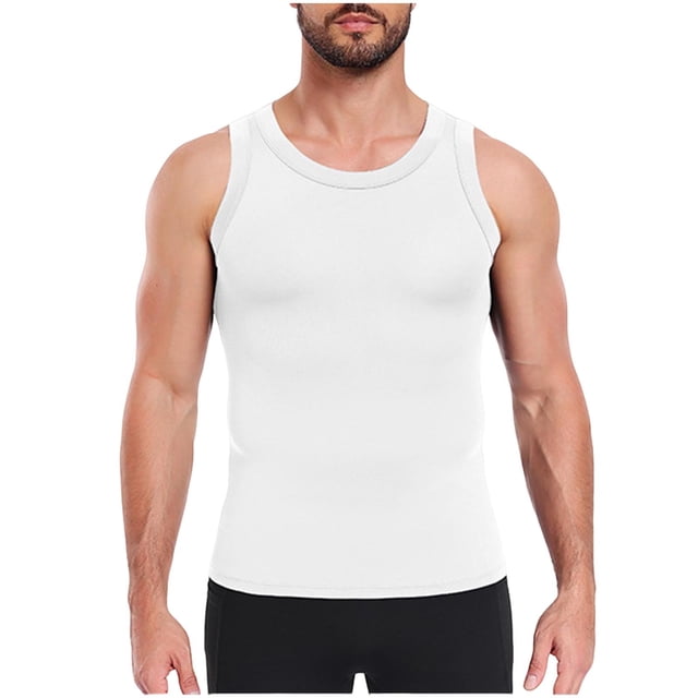 ZVNAH Débardeurs d'Entraînement pour Hommes Coupe Ajustée Sans Manches Chemises de Course Gym Musculation, m-3TG