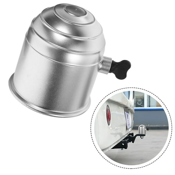 LULULION Silver Trailer Hitch Ball Cover for Rvs Durable Hitch Ball Protection Cap