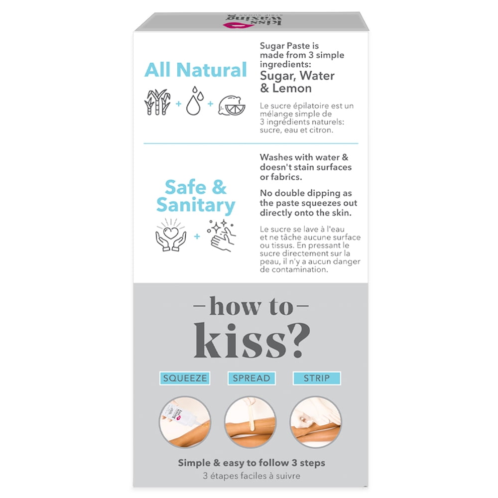 KissWaxing Strip Sugar Hair Removal Kit for Bikini, Brazilian, Underarms,10 oz, All Skin Types