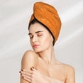 thumbnail image 5 of Pofeuu Orange Glitter2 Print Coral Velvet Dry Hair Cap,Microfiber Hair Towel Wrap for Women Wet Hair,Quick Dry Turban, 5 of 6