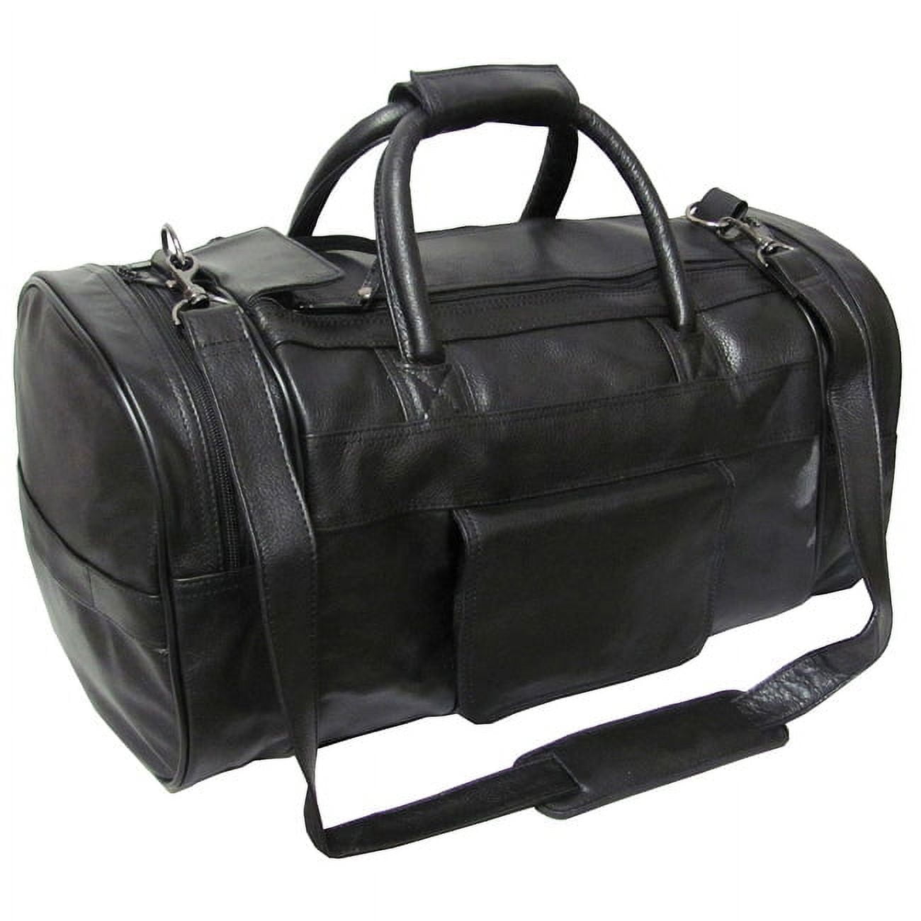 Black hotsell leather duffel
