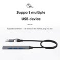 thumbnail image 3 of USB Hub USB A USB C Extension Hub Transmisión de datos para mouse (4 puertos), 3 of 9