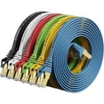 thumbnail image 1 of Cable Ethernet CableGeeker Cat 7 plano blindado de 3 m, paquete de 6, 1 of 7