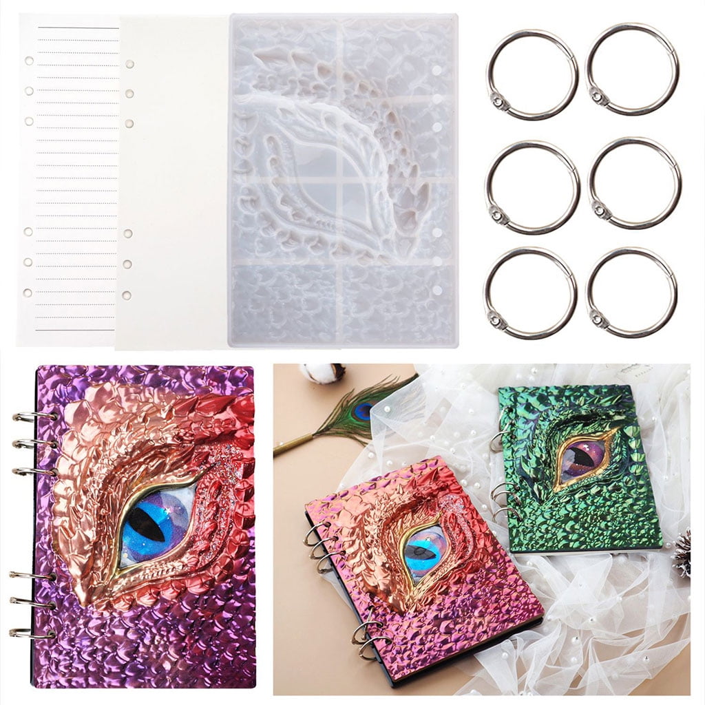 Dragon Eye Notebook Cover Epoxy Resin Casting Mold Silicone Book for Case Mo