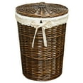 thumbnail image 1 of Laundry Hamper Handwoven Willow Clothes Basket Laundry Basket with Liner & Lid, 1 of 10