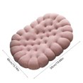 thumbnail image 3 of Floor Cushion Soft Plush Pillow Tatami Pad Oval Seat Cushion for Chair, Floor Sitting, Bar, Playroom (Pink, 15.74x19.68x2.75in), 3 of 6