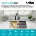 thumbnail image 4 of KRAUS Kore 30" Undermount Workstation 16 Gauge Single Bowl Stainless Steel Kitchen Sink with Accessories, 4 of 8