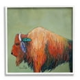 thumbnail image 4 of Stupell Industries Vivid Bison Hanging Feathers Horn Abstract Hair Painting White Framed Art Print Wall Art, Design by Karrie Evenson, 4 of 5