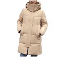 thumbnail image 2 of LYXSSBYX Jackets for Women Clearance Fashion Women's Zipper Long Sleeve Hooded Down Cotton Jacket Cotton Jacket Jacket, 2 of 8