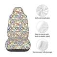 thumbnail image 4 of Wukai Paisley Floral 5 Full Set Car Seat Covers with Soft Padding Universal Auto Front Seats Protector and Cushion Mat, 4 of 5