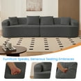 thumbnail image 6 of ZAFLY 113”w Oversized Sofa, Deep Seat Cloud Couch with 4 Cushions, Modern Curved Couch for Living Room, No Assembly Required - Dark Gray, 6 of 10