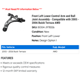 thumbnail image 2 of Front Left Lower Control Arm and Ball Joint Assembly - Compatible with 2005 - 2006 Buick Terraza AWD, 2 of 2