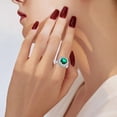 thumbnail image 4 of Las mujeres de imitación Maldivas Azul Verde Moissanite Anillo Estilo brillante y versátil Anillo, 4 of 8