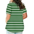 thumbnail image 3 of Zpanxa Blouse à Manches Courtes pour Femmes Grande Taille Coupe Ample Décontractée Col Rond Haut d'Été, 3 of 5