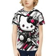thumbnail image 7 of Hello Kitty T Shirts For Girls Boys, 3d Print Cartoon Graphics T Shirt, Youth Crewneck T-Shirt, Unisex Short Sleeve Top Tees Age 4-16 Years, 7 of 7