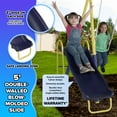 thumbnail image 3 of Sportspower Palmview Outdoor Swing Set for Kids Ages 3–8 with 2 Swings, Standing Swing, Teeter-Totter, 5ft Slide, 6.1ft Steel Frame, Anchor Kit Included, 3 of 9