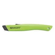 Westcott Full Size Retractable Ceramic Utility Box Cutter, Plastic, Green, 1-Count