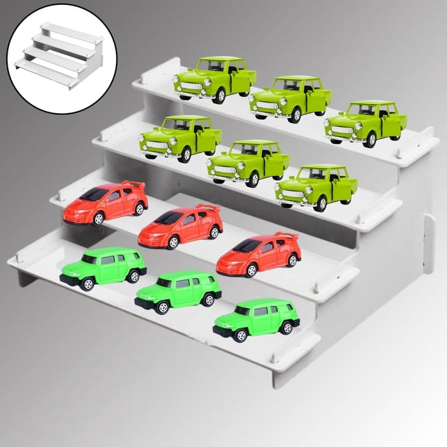 Estante De Exhibición De Acrílico Maquillaje Coches Muñecas Soporte De 4 perfke Estante de exhibición